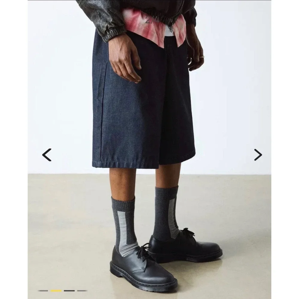 Dr. Martens Double Doc Sock Black Grey Striped‎ Crew Socks small Medium  New